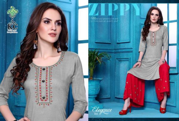 KC Elegance 3 Rayon Fancy Kurti With Plazzo 